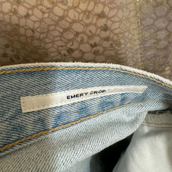 Citizens Of Humanity Light Wash Distressed Emery Crop Straight Leg Jeans 28 - Picture 4 of 9